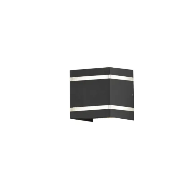 Konstsmide Cremona - applique murale extérieure - 14 x 11 x 14 cm -  6W LED inclus - IP54 - anthracite
