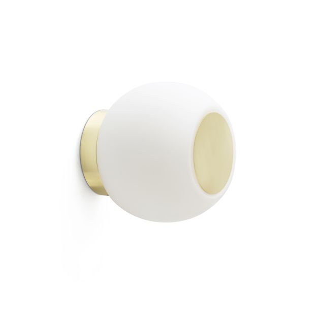 Faro Moy - applique/plafonnier - Ø 14 x 13 cm - 4W LED inclus - IP44 - or satiné