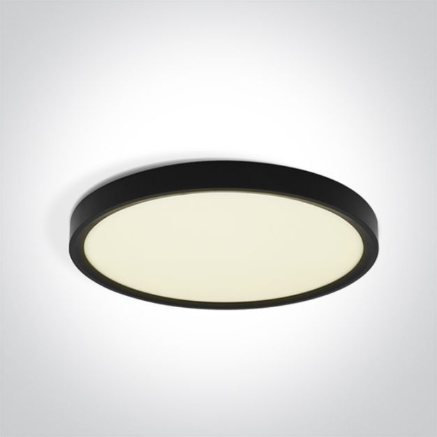 ONE Light Plafo - plafonnier - Ø 30 x 2,5 cm - 24W LED inclus - noir