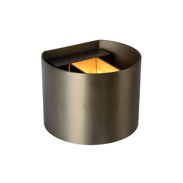 Lucide Xio - applique murale - 13 x 11 x 9,7 cm - 3,5W LED dimmable inclus - café