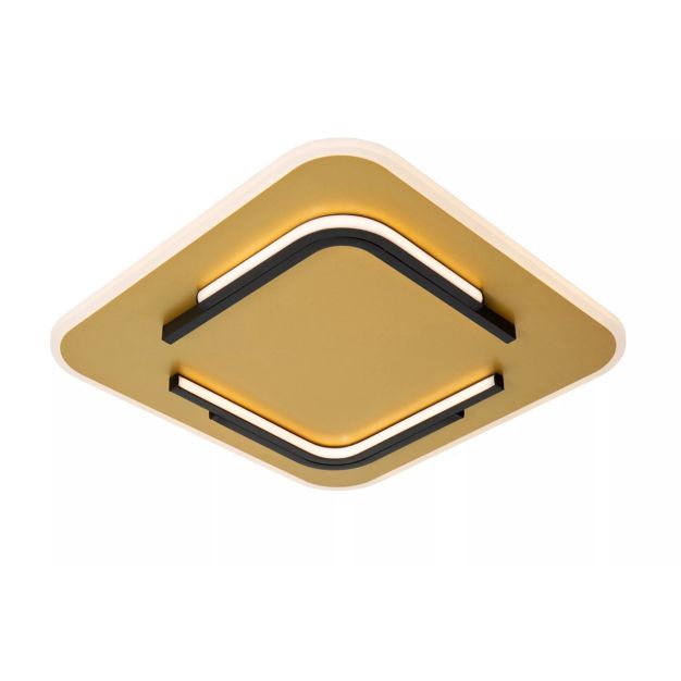 Lucide Andreas - plafonnier - 40,5 x 40,5 x 5,1 cm - 30W LED inclus - or