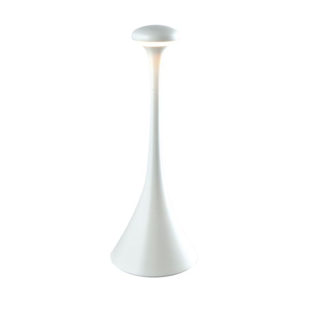VK lighting Trumpet - lampe de table d'extérieur - Ø 5 x Ø 9 x 29,2 cm - 2,2W dimmable led inclus - IP54 - blanc