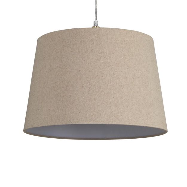Abat-jour conique Searchlight Clyde - Ø 40 x 26 cm - lin couleur naturelle
