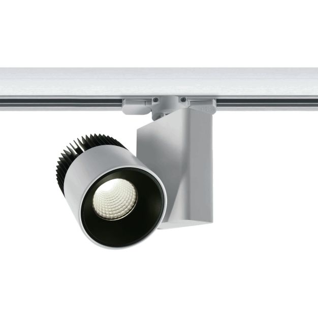 ONE Light COB Dark Light - spot sur rail - système de rail triphasé - Ø 8,1 x 11,2 cm - 20W LED inclus - blanc - couleur de lumière blanche