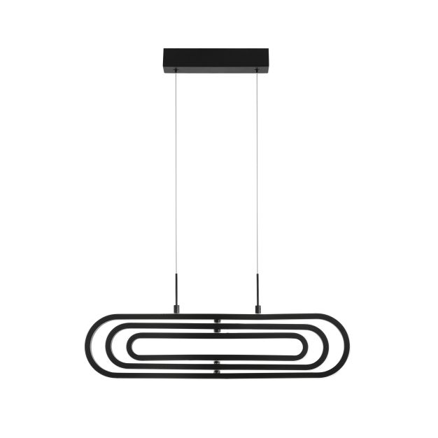 Nova Luce Arte - lampe suspendue - 64 x 44 x 120 cm - 50W LED dimmable inclus - noir mat