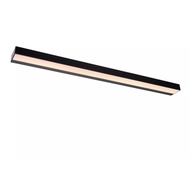 Lucide Alexa - applique murale oblongue - 13W LED inclus - 90 x 8 x 3,6 cm - IP44 - noir