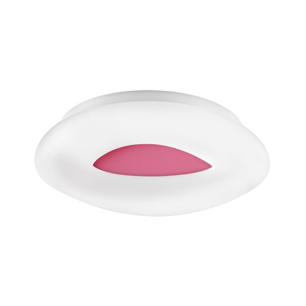 Nova Luce Cia - plafonnier - Ø 45 x 9,5 cm - 38W LED dimmable inclus - rose