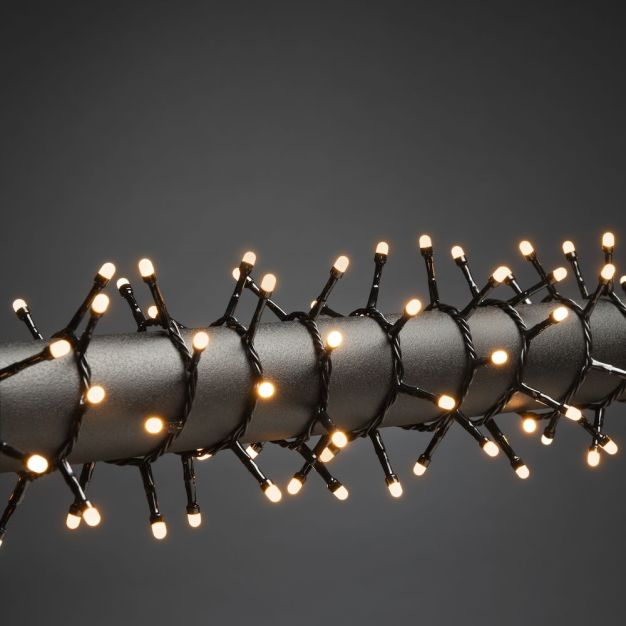 Konstsmide Lumières de Noël - Guirlande lumineuse à LED - 8,78 m - 400 x 0,015W inclus - IP44 - 2100K - noir
