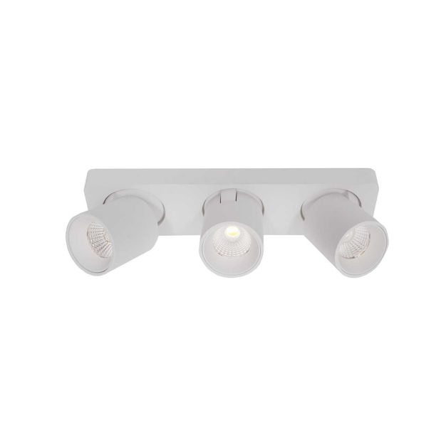 Artdelight Laguna - spot en saillie 3L - 32 x 8,2 x 9,5 cm - 3 x 6W LED dimmable inclus - blanc