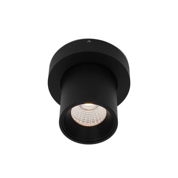 Artdelight Laguna - spot en saillie 1L - Ø 10 x 9,5 cm - 6W LED dimmable inclus - noir