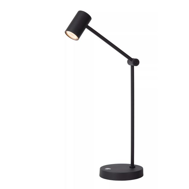 Lucide Tipik - lampe de table rechargeable - 28,9 x 15 x 64 cm - gradateur à 3 niveaux - 3W LED inclus - noir