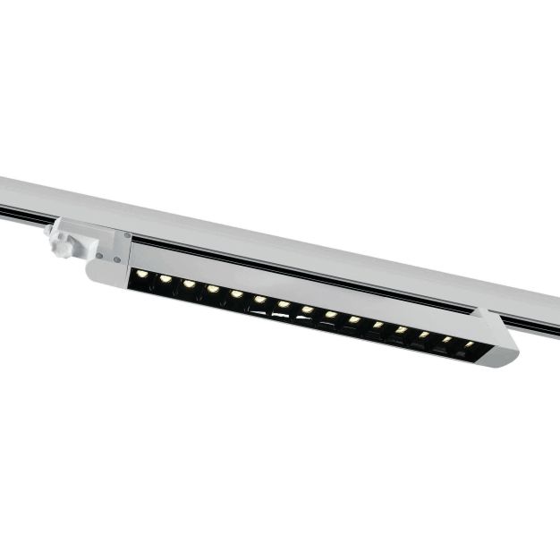 ONE Light Rail linéaire LED orientable - spot sur rail - système de rail triphasé - 48 x 3,3 x 4,5 cm - 15 x 1W LED inclus - blanc