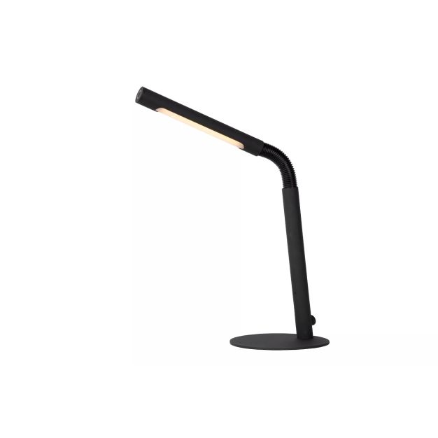 Lucide Gilly - lampe de bureau rechargeable - 29 x 15 x 49 cm - 3W LED dimmable inclus - noir
