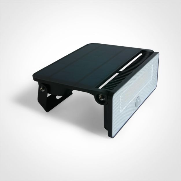 ONE Light - Applique solaire avec capteur jour/nuit et PIR - 18,4 x 13,9 x 2,9 cm - 12W LED inclus - IP54 - noir