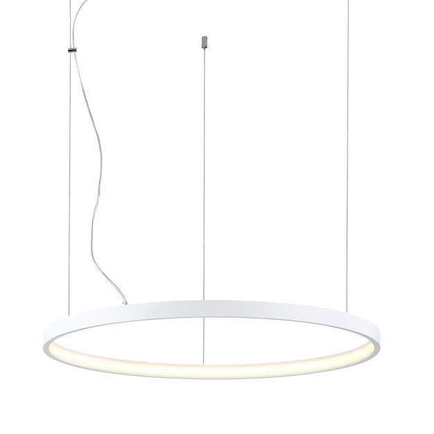 VK Lighting Circulus - lampe suspendue - Ø 65,9 x 200 cm - 30W LED dimmable inclus - blanc