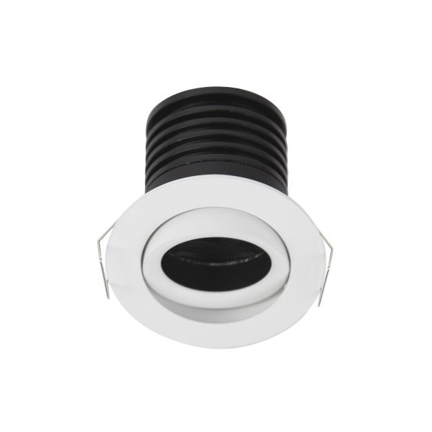 Nova Luce Tif - spot à encastrer - Ø 60 mm, Ø 52 mm à encastrer - 2W LED inclus - blanc sable