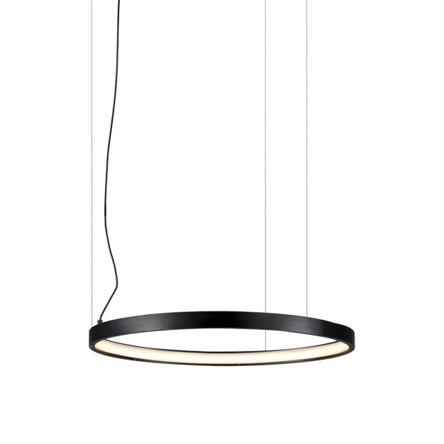 VK Lighting Circulus - lampe suspendue - Ø 52,7 x 200 cm - 24W LED dimmable inclus - noir