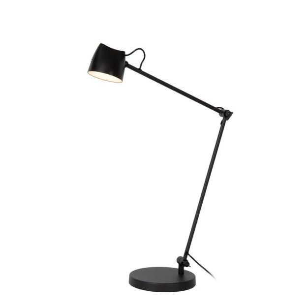Lucide Milne - lampe de lecture avec variateur tactile - 38 x 16 x 42 cm - 8W dimmable LED inclus - noir