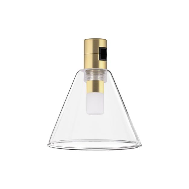 Nova Luce Cocktail - point lumineux système de rail magnétique - 12 x 14 cm - 5W LED inclus - laiton satiné
