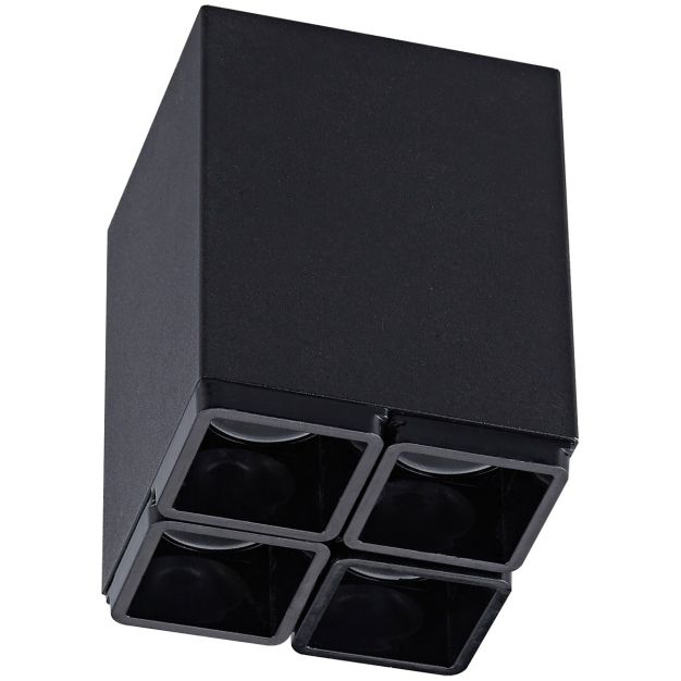 VK Lighting Kyvos - spot en saillie - 6,05 x 6,05 x 8 cm - 8W LED inclus - noir