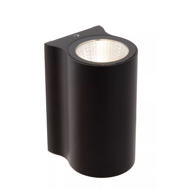 Lucide Akra - applique murale extérieure - 5,5 x 6,5 x 10 cm - 8W LED inclus - IP54 - noir