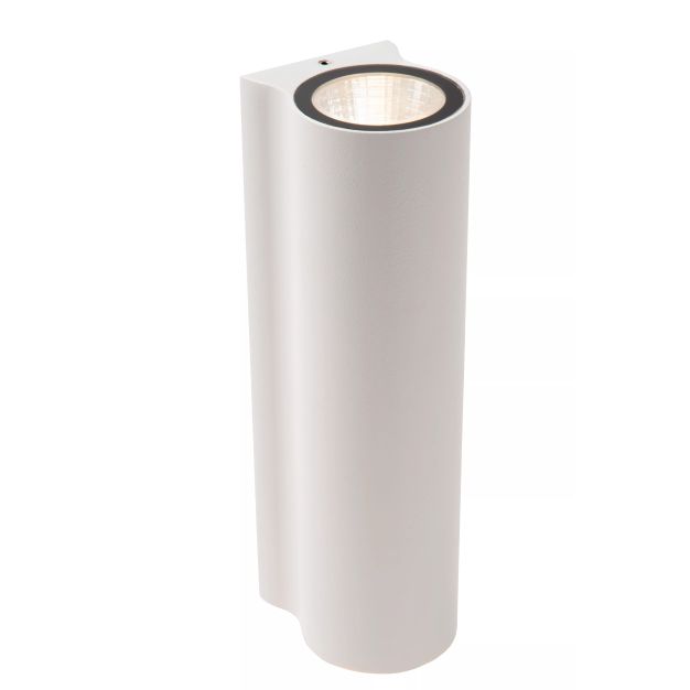 Lucide Akra - applique murale extérieure - 5,5 x 6,5 x 20 cm - 2 x 6W LED inclus - IP54 - blanc