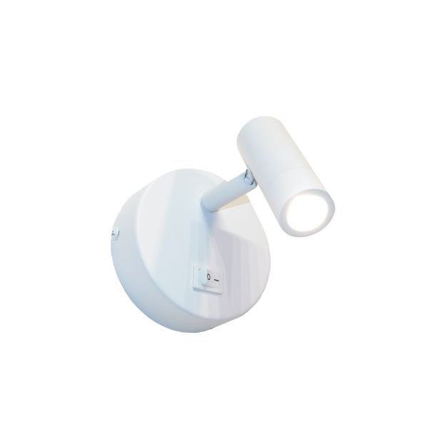 Artdelight Simply - applique murale avec interrupteur – 11,5 x 8 x 10 cm – 3W LED inclus - blanc