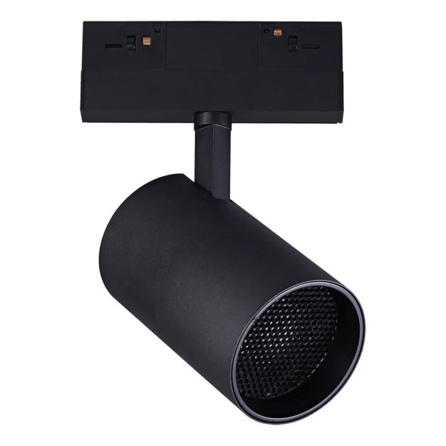 VK Lighting Kona - système de rail magnétique - spot de rail avec nid d'abeille - 13,9 x 8 x 18,3 cm - 25W dimmable LED inclus - noir