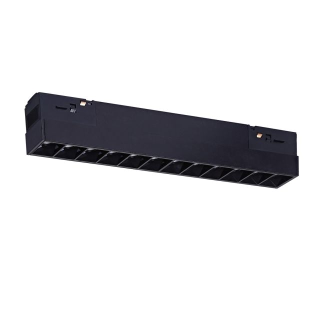 VK Lighting Kona - système de rail magnétique - faisceau de rail - 22 x 2 x 5,3 cm - 17W dimmable LED inclus - noir