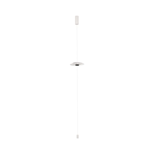 Nova Luce Olea - lampe suspendue - 35 x 390 x 10 cm - 16W dimmable LED inclus - blanc sablé