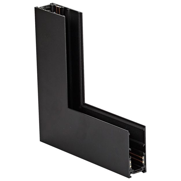 VK Lighting Kona - Système de rail magnétique - Profilé d'angle de montage intérieur vertical - 6 x 17,5 x 17,5 cm - noir