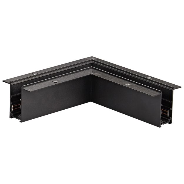 VK Lighting Kona - système de rail magnétique - profilé d'angle d'encastrement horizontal - 17,5 x 7,4 x17,5 cm - noir
