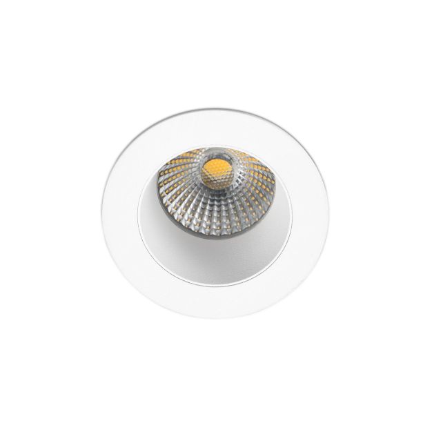 Faro Clear - spot à encastrer - Ø 70 mm, Ø 60 mm à encastrer - 7W LED dimmable inclus - IP65 - blanc mat