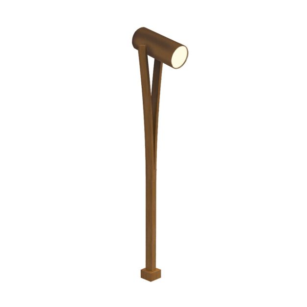 VK Lighting Stili - lampe de jardin - 7,5 x 19,4 x 80 cm - 10W LED inclus - brun