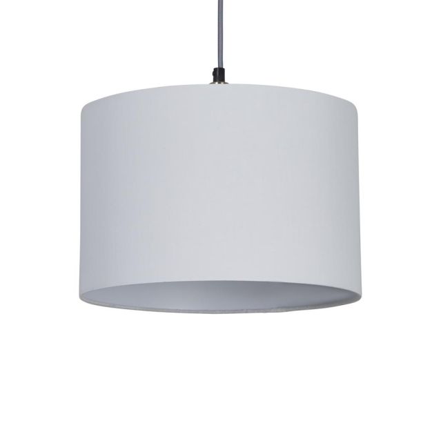 Searchlight Clyde Drum - abat-jour - Ø 30 x 20 cm - blanc