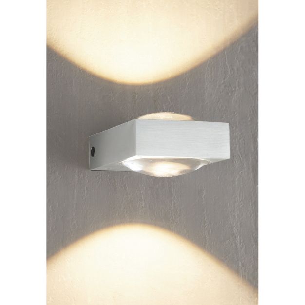 Artdelight Jena - applique murale - 9,5 x 7 x 3,5 cm - 2 x 3W LED dimmable inclus - aluminium