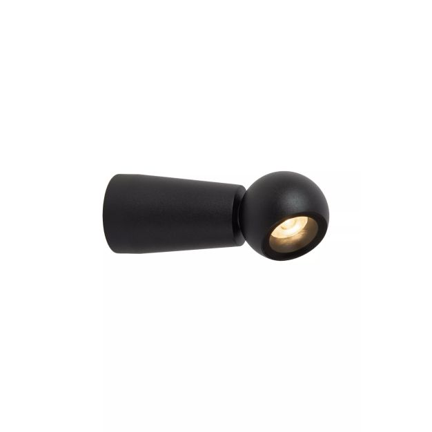 Lucide Ipsos - applique murale extérieure - Ø 6 x 15 cm - 6W LED inclus - IP54 - noir