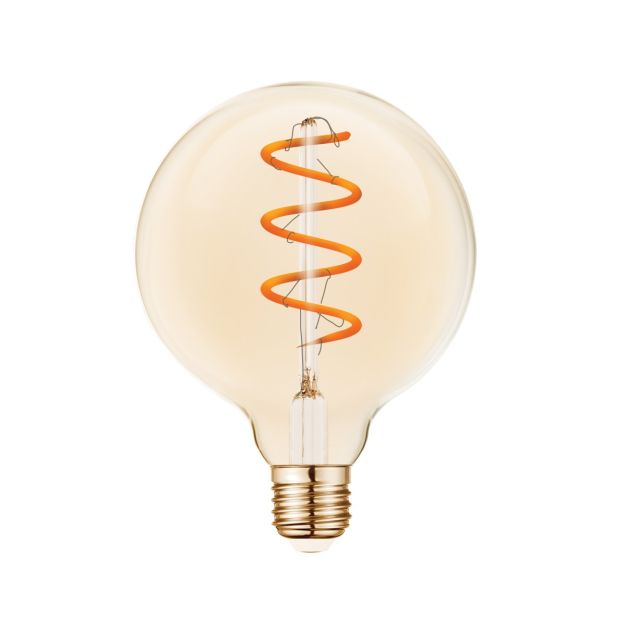 VK Lighting lampe à incandescence - Ø 9,5 x 13,2 cm - E27 - 5W dimmable - 2200K - ambre