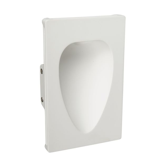 VK Lighting Gypsum - Applique encastrée - 14,5 x 5,5 x 30 cm - 1W LED inclus - blanc