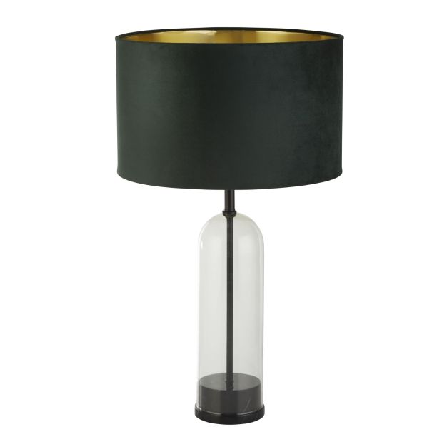 Searchlight Oxford - lampe à poser - Ø 40 x 51 cm - noir, or et vert