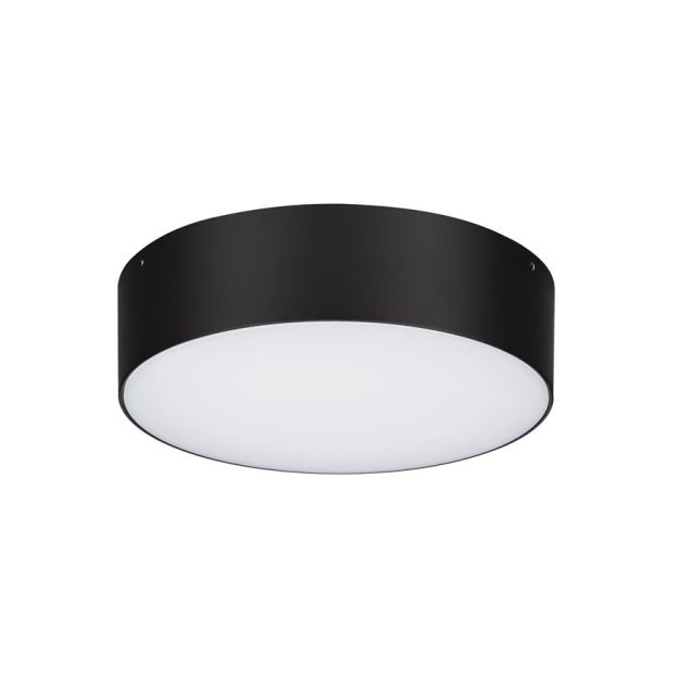 Nova Luce Judi - plafonnier - Ø 22 x 6 cm - 20W LED inclus - IP65 - noir