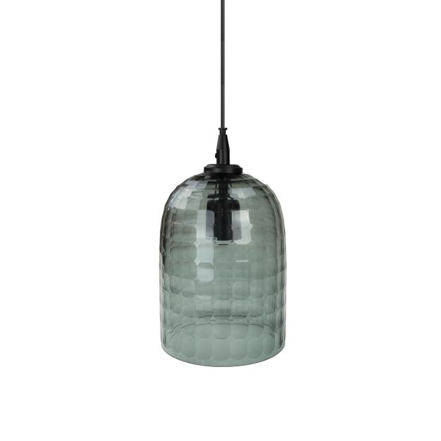 Vico Hexagon - lampe suspendue - Ø 15 x 120 cm - fumé