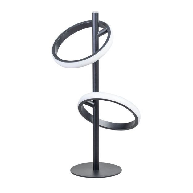 ETH Jaimy - lampe de table - Ø 16 x 39 cm - LED 12W dimmable inclus - noir