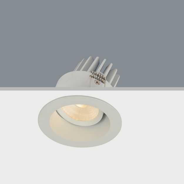 Artdelight Venice 2408 - spot encastré - Ø 80 mm, Ø 68 mm encastré - 8W LED dimmable inclus - IP44 - blanc