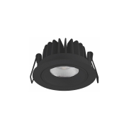 Artdelight Venice 1210 - spot encastré - Ø 90 mm, Ø 83 mm encastré - 10W LED dimmable inclus - IP44 - noir