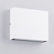 Nova Luce Tick - applique murale extérieure - 11,5 x 9 x 3 cm - 7W LED inclus - IP54 - blanc sablé