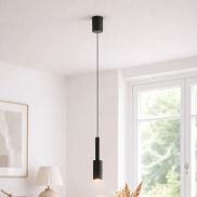 Nova Luce Joy - suspension - Ø 4 x 200 cm - 7W LED inclus - noir sable