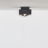 Lucide Xirax - spot en saillie 1L - 14 x 14 x 8,8 cm - 5W LED dimmable inclus - dim to warm - noir