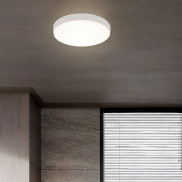 Nova Luce Roi - plafonnier - Ø 40 x 8,5 cm - 37W dimmable LED inclus - blanc sablé
