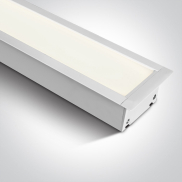 ONE Light Profils linéaires LED encastrés - plafonnier encastré - 121 x 7 x 6 cm - intensité lumineuse réglable 20W/30W/40W LED inclus - blanc - couleur de lumière réglable